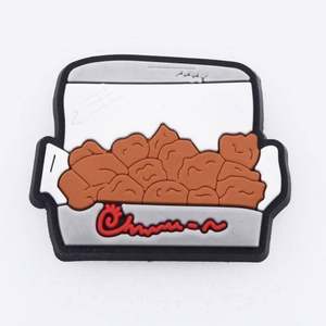 จี้รองเท้าพีวีซีแบบกำหนดเอง ของตกแต่งรองเท้า ชิค-ฟิล-เอ รองเท้าคล็อก ขายส่ง จี้รูปอาหาร - Product Image 2