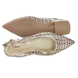 Zapatos Planos Xti Donna Slingback 143938 Dorados con Tacón de 2 cm, Talla 37 - Product Image 6