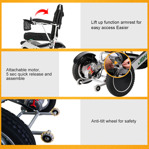 Multifunctional Folding Light D26 Double Motor Electric Wheelchair Ce Rehabilitation Therapy Supplies Wheelchairs Price Class II