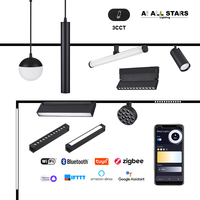 Éclairage sur rail magnétique LED moderne pour intérieur, ambiance chaleureuse, montage en surface, contrôle intelligent, 220V