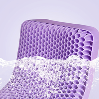 Haute Qualité 3D Refroidissement TPE Soutien Cervical Oreiller Lavable Polyester Tissu Géométrique Rectangulaire Gel Lit Conception Cou Confort