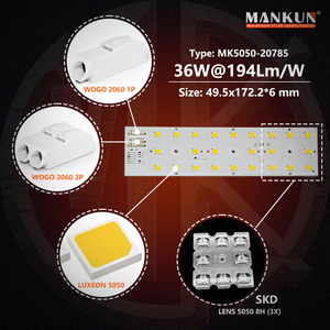 Cao lumen <span class=keywords><strong>SMD5050</strong></span> Nhôm PCB <span class=keywords><strong>Board</strong></span> 36 wát LED mô-đun fan hâm mộ ánh sáng với sự thay đổi màu sắc 194lm/W - Product Image 3
