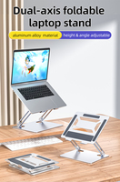 Kedatangan Baru Stand Laptop Aluminium Ringan dengan Harga Kompetitif untuk Notebook 10-17 Inch MacBook Dell HP Layanan OEM