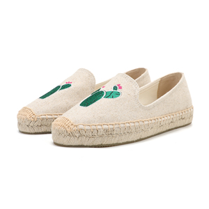 Espadrilles légères en chanvre pour femmes, à enfiler, plates de haute qualité, respirantes, pour le printemps, l'automne et l'été, chaussures de marche florales - Product Image 5