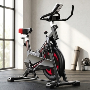 <span class=keywords><strong>Bicicleta</strong></span> de Spinning para Ejercicio en Casa, <span class=keywords><strong>Bicicleta</strong></span> Estática con Transmisión por Correa Silenciosa, Carga Máxima de 120 kg, Ejercicio en Interiores - Product Image 1