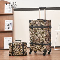 Ensemble de bagages légers en PU de style vintage avec des couleurs tendance en vente chaude, en stock, logo personnalisable, valise tendance