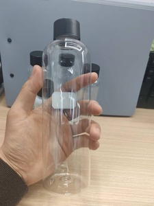 Botellas Redondas Transparentes de PET de 100ml, 150ml, 180ml, 250ml y 500ml, Envases de Plástico de Lados Rectos para Bebidas Infusionadas con Tapa CR - Product Image 2