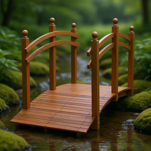 Ponte da Giardino Arcuato in Legno di Abete 2,3m per Fiumi, Paesaggistica e Pavimentazione - Product Image 2