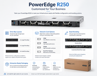 Untuk Server Komputer Rak PowerEdge R250 dengan Prosesor Intel Xeon E dan Sistem Manajemen Jarak Jauh IDRAC9