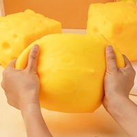Pelota de Descompresión con Relleno de Queso Explosivo - Juguete Divertido para Niños y Adultos
