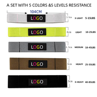 Nuevo diseño, logotipo personalizado, 208CM, gimnasio, ejercicio, bucle, asistencia, tela, juego de bandas de resistencia larga