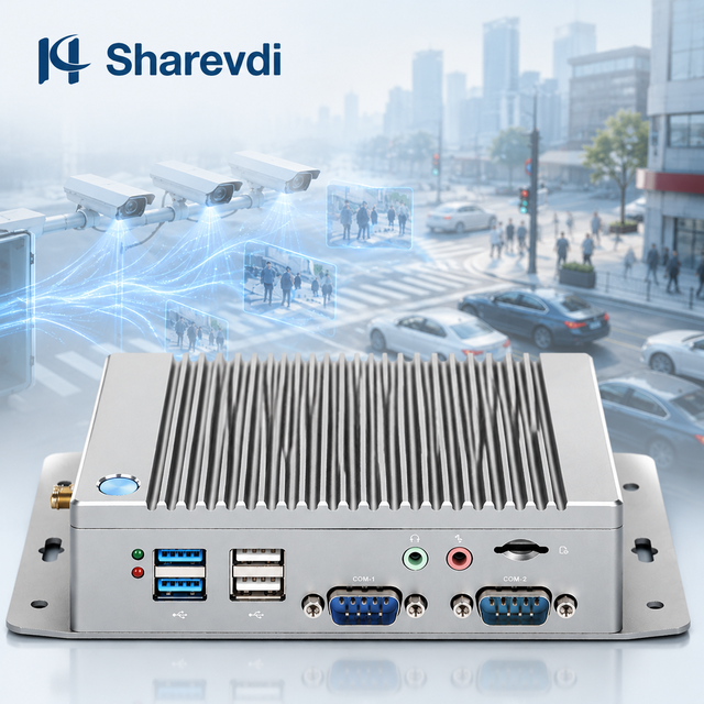 RK3588 AI Edge Computing Mini PC 6Tops NPU 8-core 64-bit 2* Dual Gigabit LAN 2*RS232 On-board WIFI&4G Outdoor Edge Gateway
