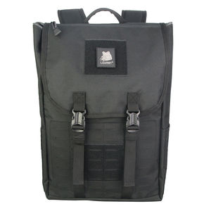 Mochila táctica negra personalizada Diseño de corte láser Gran capacidad 40L Forro de poliéster Cierre de cremallera para operaciones de portátiles al aire libre - Product Image 1