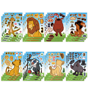 Autocollants de dessin animé <span class=keywords><strong>Roi</strong></span> <span class=keywords><strong>Lion</strong></span> pour fête, autocollants de jeu pour enfants garçons, autocollants à thème <span class=keywords><strong>lion</strong></span> pour fête, cadeau de fête - Product Image 2