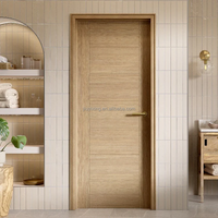 Porte intérieure WPC pour chambre à coucher, épaisseur 45 mm, texture grain de bois, design moderne, fournisseur chinois pour acheteurs en gros, approvisionnement direct usine