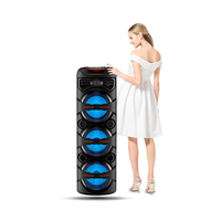 Haut-parleurs d'usine Party Box Avec lumière LED Karaoké Sound Box Vertical Handhold Loud Large Blue tooth Speaker Party Boxes