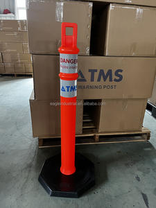 リングトップアメリカとカナダスタイルデリネーターポスト交通警告ボラードヘビーベース - Product Image 5