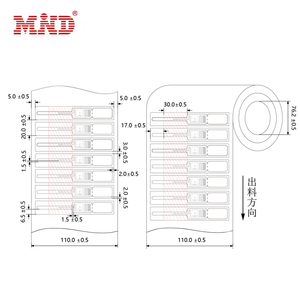 Étanche imprimable 860-960MHz UHF réutilisable RFID bijoux étiquette volante étiquette ISO 18000-6C bijoux autocollant antivol inventaire - Product Image 4
