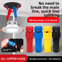 Conector Rápido Tipo T WZOODQ para Cableado de Paisajes LED de Bajo Voltaje, Conector Perforado, Herramienta Divisora de Cables sin Interrupciones, Terminal Enchufable
