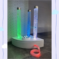 Kit Complet de Stimulation par Tubes à Bulles pour Salle Multisensorielle, Contrôle par Boutons Interactifs, Kit Fibre Optique, Équipement de Thérapie Tactile et Sensorielle