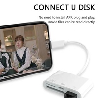 Lecteur de carte flash SD TF Cantell 3 en 1, hub Type-C USB3.0 externe pour hubs