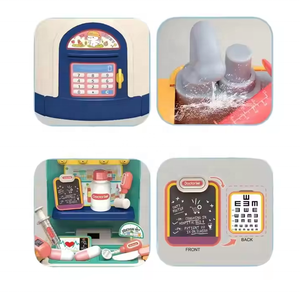 Personalizado simulado pequeño Doctor juguetes almacenamiento pequeño tren juguete 2 en 1 Doctor juego juguetes rompecabezas juego de rol - Product Image 3