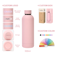 Vasos Térmicos al Por Mayor de 500 ml, Botella de Agua Deportiva de Acero Inoxidable de Doble Pared con Logotipo Personalizado