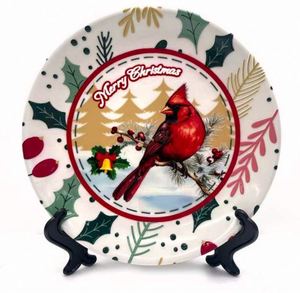 Good Selling Christmas Ornament Home Decorations Gifts Souvenir <b>Ceramic</b> <b>Plate</b> Dish - Product Image 1