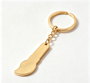 Gold Tone Enamel Metal Key Chain Cartoon Pendant Stainless Steel <b>Keyring</b> Gift Accessory - Product Image 4