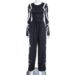 Combinaisons de sport de yoga d'hiver pour femmes, sweat-shirt décontracté avec pantalon long, ensemble 2 pièces, haut et pantalon pour femmes - Product Image 4