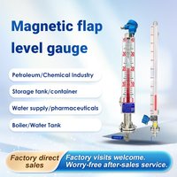 Jauge de niveau magnétique en acier inoxydable RUIJI 316L avec indicateur à flotteur rouge et blanc pour réservoir de carburant, diesel et produits chimiques