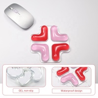 Sanskrit dessin animé Gel forme clavier tapis tapis de souris rouge rose accoudoir poignet Transparent tapis de souris jeu tapis de souris pour bureau à domicile