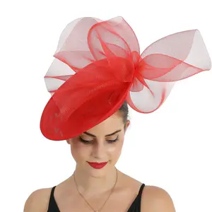 Модная женская Солнцезащитная шляпа sinamay с защитой от УФ-лучей, черная, белая женская шляпа Кентукки Дерби для свадьбы, вечеринки, красные шляпы для церкви