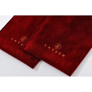 Red Cosmetic Pouch Makeup <b>Bag</b> <b>Make</b> <b>up</b> <b>Bag</b> Luxury Velvet Microfiber Suede Button Pouches for Necklace Jewelry - Product Image 5