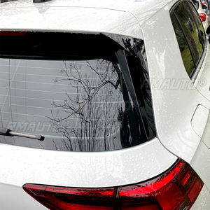 2 pièces Spoiler latéral de fenêtre arrière noir brillant pour Volkswagen Golf 8 MK8 2020-2021 Accessoires de voiture - Product Image 5