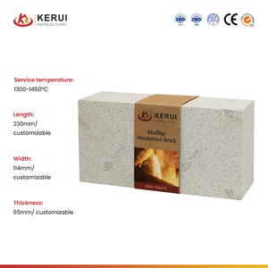 Kerui JM 23 K23 <span class=keywords><strong>K26</strong></span> Thiêu Kết <span class=keywords><strong>Mullite</strong></span> Cách Nhiệt Chịu Lửa Gạch Trọng Lượng Nhẹ Gạch Cho Lò - Product Image 4