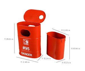<span class=keywords><strong>Poubelle</strong></span> en fer forgé de <span class=keywords><strong>style</strong></span> <span class=keywords><strong>industriel</strong></span> américain, rétro, vieilli, avec couvercles décoratifs robustes - Product Image 6