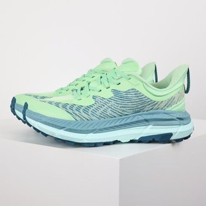 Spring Light Green Men's Running Shoes Lace-up Cushioning Custom Made <b>by</b> Designers Anti-Slippery Function for Sports Activities - Product Image 1