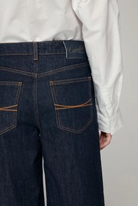 Trendy Wide Cuff Dark Indigo <strong>Jeans</strong> for Women High Waisted Loose Fit <strong>Turn</strong> <strong>Up</strong> Denim Pants Vintage Workwear Street Style Trousers - Product Image 5