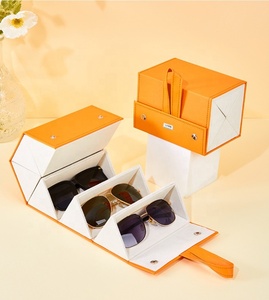 Boîte d'emballage multicolore Transformable/boîte de rangement de lunettes de soleil 3D avec poignée/boîte en cuir imbriquée - Product Image 3