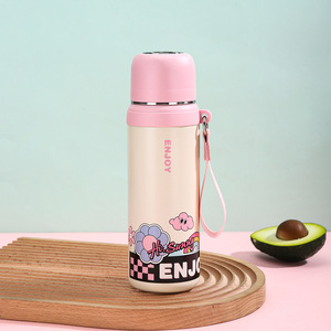 Bouteille d'eau isotherme de 550 ml avec poignée, gourde en acier inoxydable pour enfants - Product Image 4