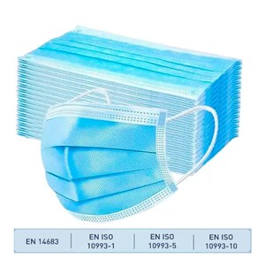 Mascherina Chirurgica Monouso Personalizzata a 3 Strati in Tessuto Non Tessuto di Colore Blu - Product Image 3