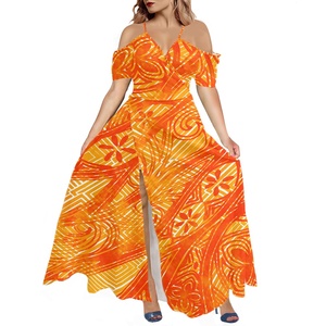 Off Shoulder <strong>Sexy</strong> <strong>Long</strong> <strong>Dress</strong> Women Casual Beach Holiday <strong>Dress</strong> Polynesian Samoan Tribal Style Spaghetti Strap V-neck <strong>Long</strong> <strong>Dress</strong> - Product Image 4