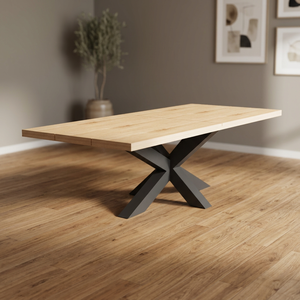 Mesa de Comedor Rectangular Moderna de Madera con Patas de Metal, Diseño Estable para Muebles de Hogar, 6 Plazas, Estilo Minimalista - Product Image 4