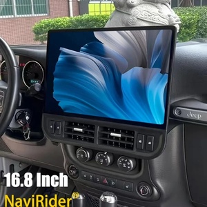 Radio con Pantalla Táctil Android de 16.8 Pulgadas para Coche, Soporte para Salpicadero, Jeep Wrangler 2011-2017, Reproductor Multimedia de Vídeo, Estéreo, GPS, USB, CarPlay 1 - Product Image 1