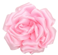 Grande broche 11cm en tissu de mousseline de soie faite à la main Broches à fleurs roses-Accessoires de bricolage pour chaussures et robes Broches à la mode principalement fabriquées