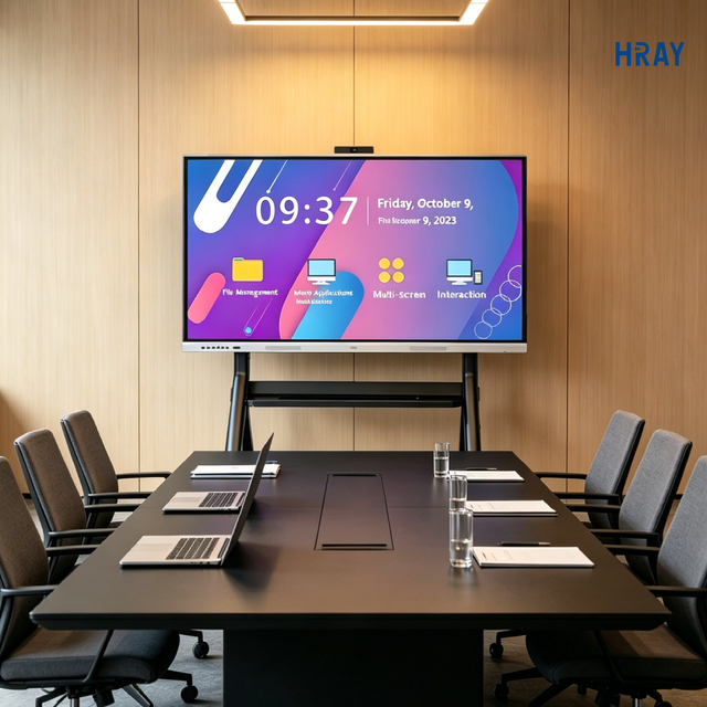 HRAY 100 Inch 4K All in One Interactive Whiteboard Multi System Compatible for Business Education OEM ODM Available