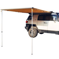 Auvent latéral de voiture tout-terrain imperméable en tissu Oxford, pare-soleil quatre saisons, pour voyage en autonomie, ouverture rapide automatique télescopique sur le toit