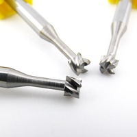 Fraise à rainurer en T en carbure d'acier rapide, pour routeur CNC, OEM/ODM, revêtement AlTiN, 4,0-12 mm, 4 cannelures, 65 HRC, pour fraisage d'extrémités en acier