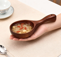 Ensemble de cuillères en bois de style coréen extra-larges, cuillères doseuses antiadhésives pour sel et miel - Capacité de 100 ml, design plat, confortables